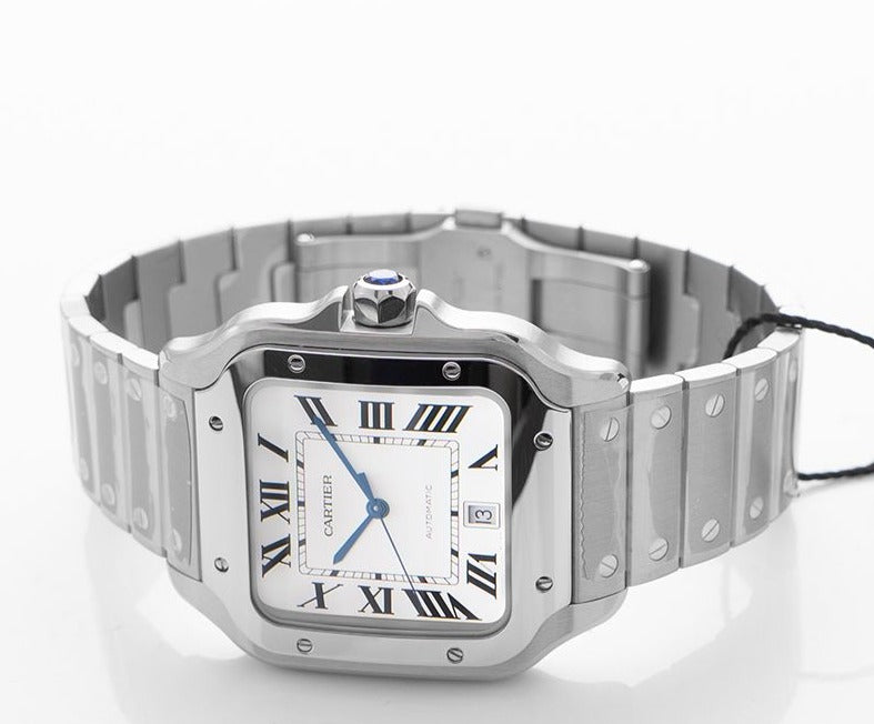 Cartier Santos White Dial Large Model